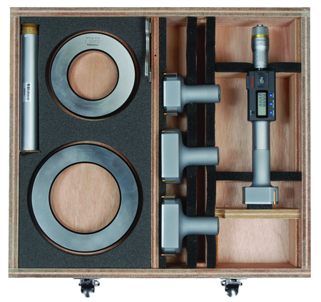 Mitutoyo 468-979 Digital 3-Point Internal Micrometer Set 2-4", Interchange. Head IP65, TIN