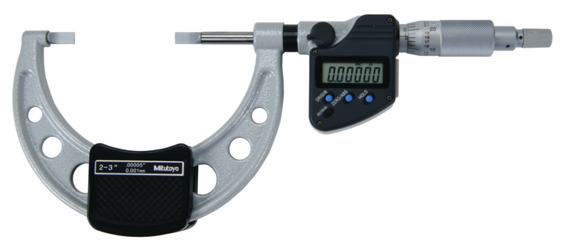 Mitutoyo  422-332-30 Digital Blade Micrometer, Blade=0.75mm
Inch/Metric, 2-3"
