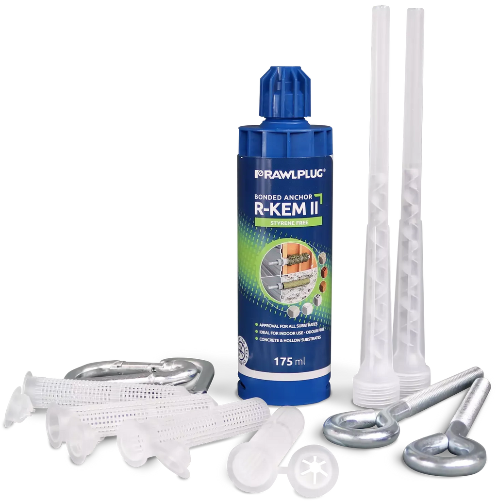 Rawlplug R-PDL1-SWINGSET1 | Swing Ceiling Fixing Set with R-KEM-II | 11 elements - generaltechuae