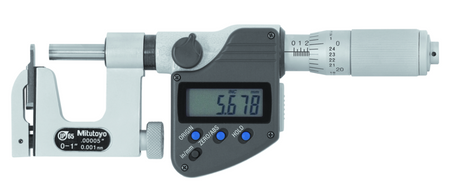 Mitutoyo 317-351-30 Digital Interchangeable Anvil Micrometer Inch/Metric, 0-1", IP65