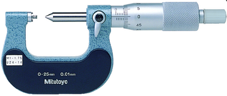 Mitutoyo 125-120 Screw Thread Micrometer
75-100mm, 5.5-7mm/4,5-3,5TPI