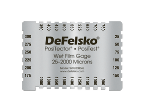 DeFelsko WFG2000AL10PK | Aluminum 4-Sided Wet Film Thickness Gage, 10 Pack | 25–2,000 µm - generaltechuae