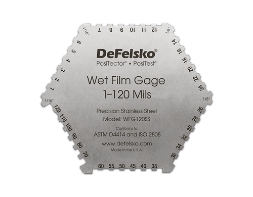 DeFelsko WFG370SS | Stainless 6-Sided Wet Film Thickness Gage | 20–370 µm - generaltechuae