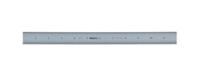 Mitutoyo 182-126 | Steel Rule | Wide Rigid Rule | Series 182 | Inch or Metric | Accuracy ±0.006 inch or ±0.15 mm | Width 0.1 inch | Range 0 to 12 inch