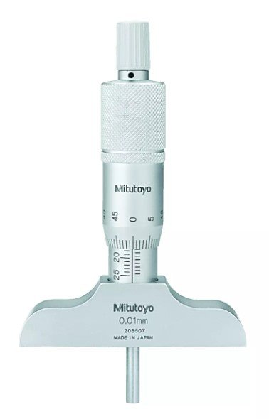 Mitutoyo 128-101 | Depth Micrometer | Base 63mm | Accuracy ± 0.003 mm | Range 0 to 25mm