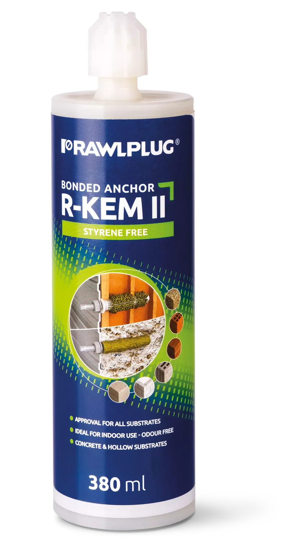 Rawlplug R-KEM-II-300-P2G6N | R-KEM-II Polyester Bonded Anchor Kit | 2 x 300 ml, 6 nozzles, gun - generaltechuae (2)