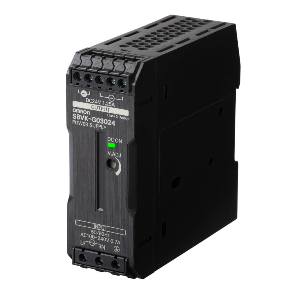 OMRON S8VK-G03024 | Book type power supply, Pro, 30 W, 24VDC, 1.3A, DIN rail mounting