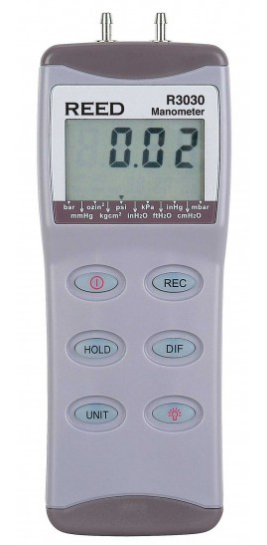REED R3030 Digital Differential Pressure Manometer (30psi)