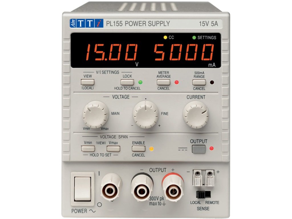 TTi PL155 | Linear Regulated | Single Precision DC Power Supply | Bench/System  with Smart Analog Controls, , 15V/5A