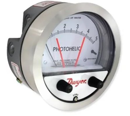 Dwyer Instruments 3002MR-TAMP | Differential Pressure Gauge | SPDT Relay Outputs 24VDC | 0-2" H2O | 1/8" Female NPT