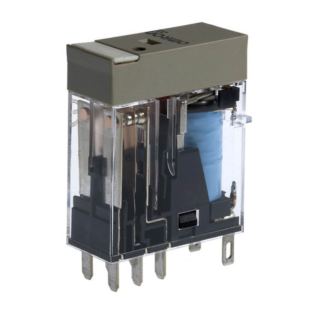 OMRON G2R-2-SN 24VDC (S) | Relay, plug-in, 8-pin, DPDT, 5 A, mech & LED indicators, label facility, 24 VDC