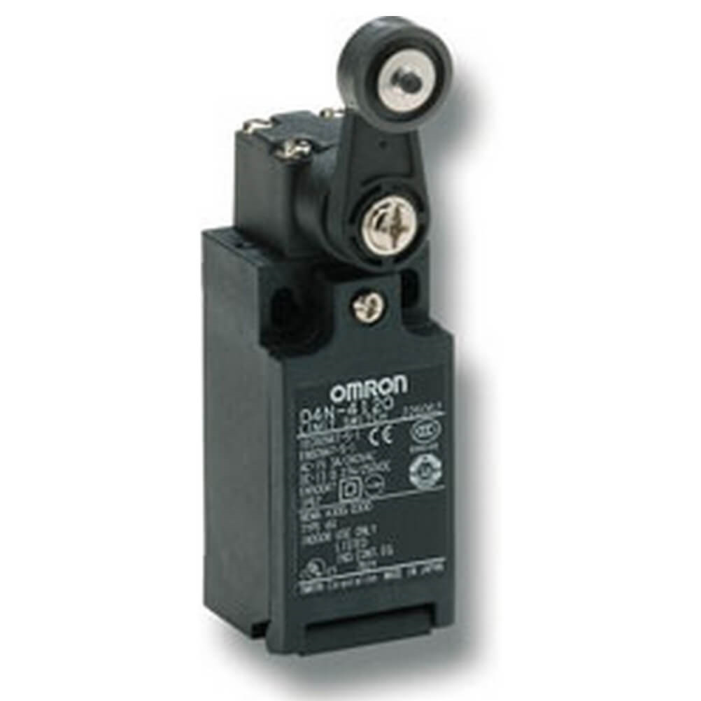 OMRON D4N-1120 | Limit switch, Roller lever (resin lever, resin roller), 1NC/1NO (snap-action), 1NC/1NO (snap-action), Pg13.5 (1-conduit)