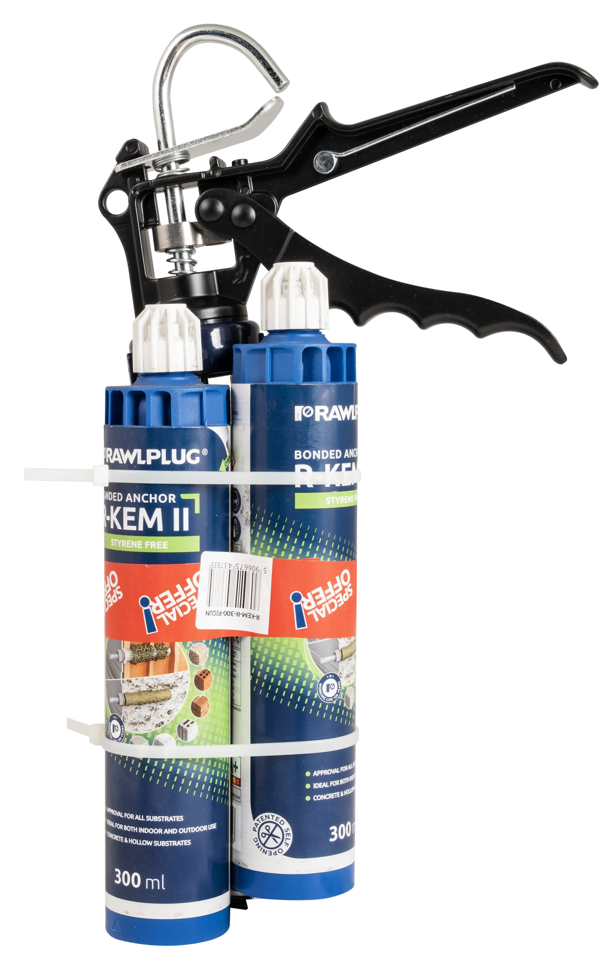 Rawlplug R-KEM-II-300-P2GUN | R-KEM-II Set of 2 Cartridges with Gun | 5-piece kit - generaltechuae (3)