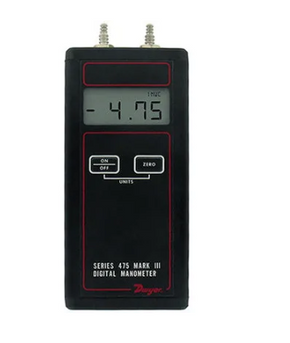 Dwyer Instruments 475-0-FM-AV | Air velocity kit | Range 0-10.00" w.c. (2.491 kPa) | Max. Pressure 5 psig | Kit includes static pressure tips | Rubber tubing | Pitot tube | Step drill | Air velocity slide chart and carrying case