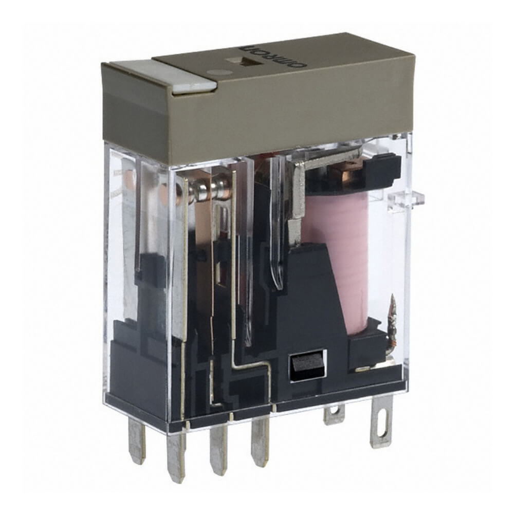 OMRON G2R-2-SN 230VAC (S) | Relay, plug-in, 8-pin, DPDT, 5 A, mech & LED indicators, label facility, 230 VAC
