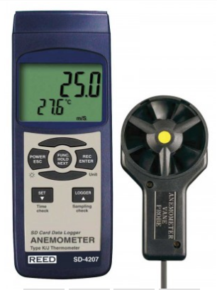 REED SD-4207 Data Logging Vane Thermo-Anemometer