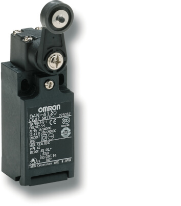 OMRON D4N-212G | Limit switch, Adjustable roller lever, form lock (metal lever, resin roller), 1NC/1NO (snap-action), 1NC/1NO (snap-action), G1/2 (1-conduit)