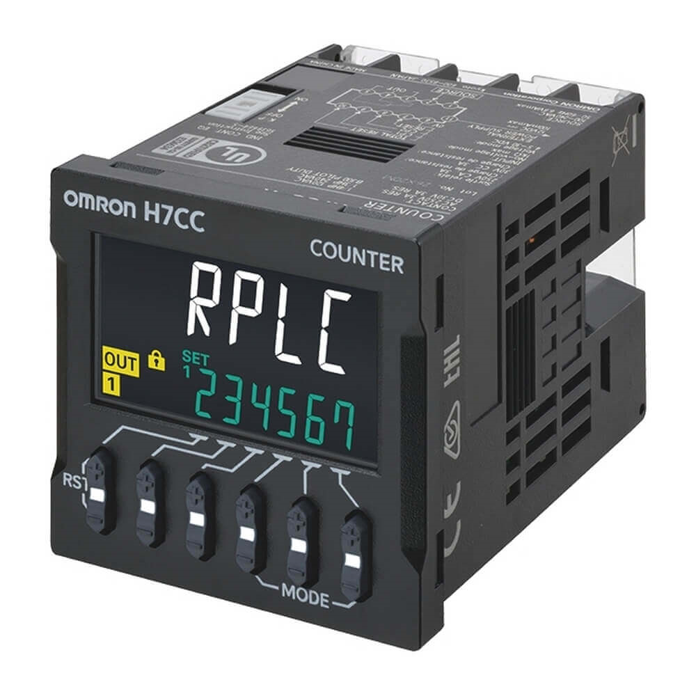 OMRON H7CC-ASD | Digital counter, plug-in,  screw terminals, 48x48 mm, IP66, 6 count digits