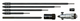 Mitutoyo 141-215 Interchangeable Rod Inside Micrometer 2 - 12", Graduation .001" with Carbide measuring face.