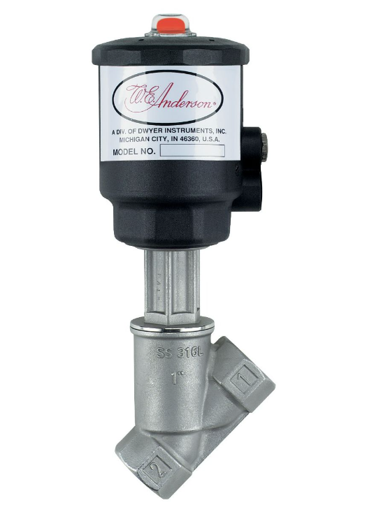 Dwyer Instruments SAV-STF3-NC | Angle seat valve | 2" NPT | 3-9/16" actuator dia.