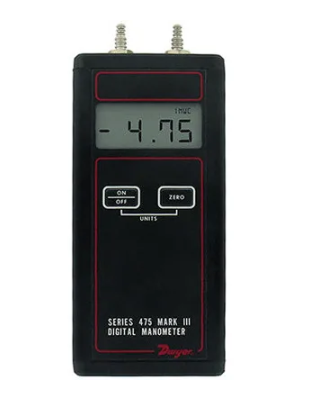 Dwyer Instruments 475-0-FM | Digital Pressure Meter | 0.36Psi | Model 475-0-Fm