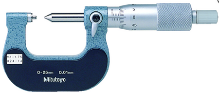 Mitutoyo 125-113 Screw Thread Micrometer 50-75mm, 2-3mm/13-9TPI