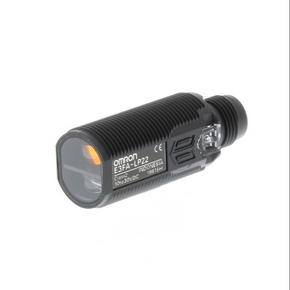 OMRON E3FA-LP22 | Photoelectric sensor, M18 axial, plastic body, red LED, BGS, 200mm, PNP, L-ON/D-ON selectable, M12 connector