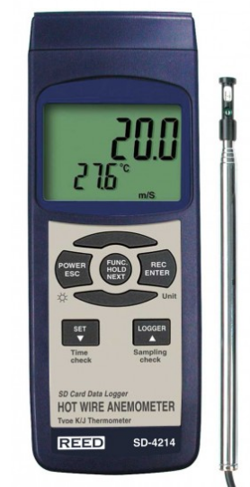 REED SD-4214 Data Logging Hot Wire Thermo-Anemometer