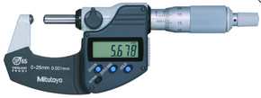 Mitutoyo 395-374-30 Digital Tube Microm. Sph. Anvil/Spindle Inch/Metric, 3-4", IP65