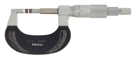 Mitutoyo  122-151 Blade Micrometer, Carbide-Tipped Blade 1", 0.4mm Blade