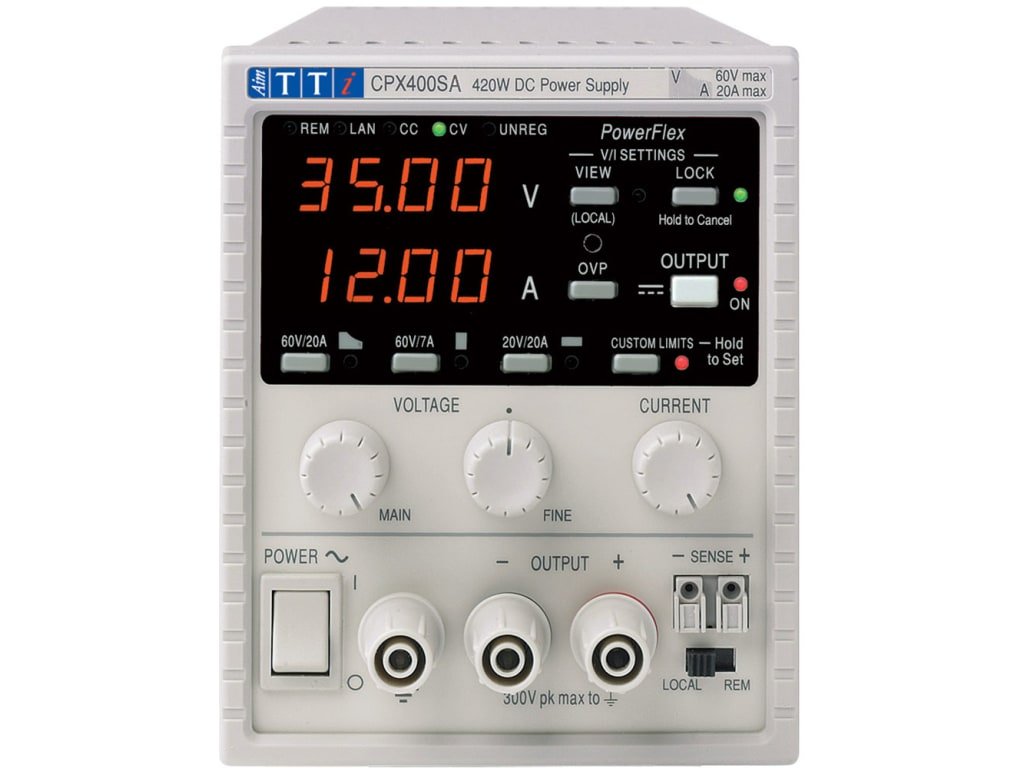 TTi CPX400SA | PowerFlex DC PSUs with Isolated Analog Remote Control | Single output 420 watt