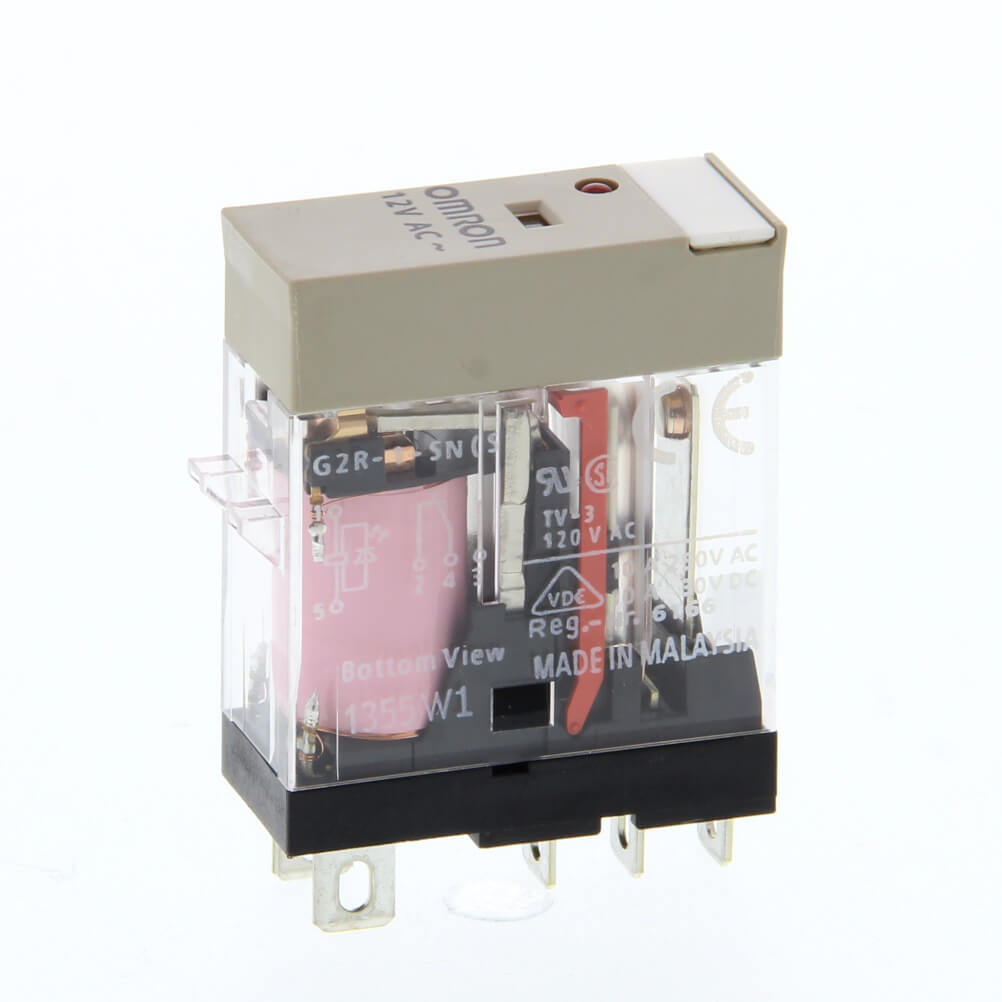 OMRON G2R-1-SN 120VAC (S) | Relay, plug-in, SPDT, 10 A, mech. & LED indicator, 120 VAC