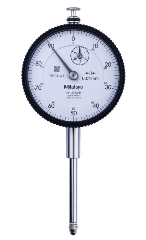 Mitutoyo 2052AB | Dial Gauge | Flat Back | ISO Type | Series 2 | Graduation 0.01mm | Range 30mm
