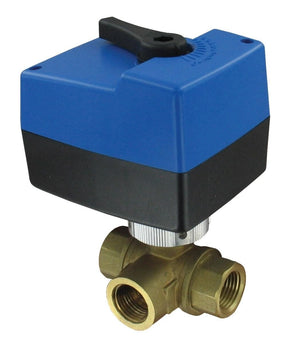 Dwyer Instruments 3HBAV0224 | Three-Way detachable electric ball valve | Cv value 4.5 | 1/2" NPT | 24 VAC | modulating
