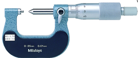 Mitutoyo 125-116 Screw Thread Micrometer
75-100mm, 0.6-0.9mm/44-28TPI