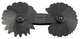 Mitutoyo 186-105 Radius Gauge 1-7mm, 34 Pairs