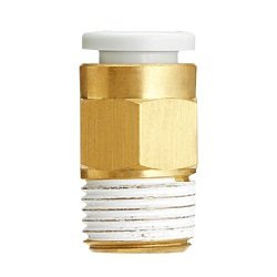 SMC KQ2H12-03AS | Straight Fitting | Threaded-to-Tube | Series KQ2 | Connection R 3/8 Male | Tube Size 12mm