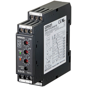 OMRON K8AK-TH11S 100-240VAC | Monitoring relay 22.5 mm wide, over or under temperature, 0-999 °C/F Thermocouple and PT100 input types, One SPDT