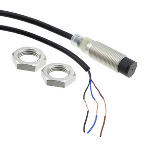 OMRON E2B-M12KN08-WP-B2 2M | Proximity sensor, LITE, inductive, nickel-brass, short body, M12, unshielded, 8 mm, DC, 3-wire, PNP-NC, 2 m cable