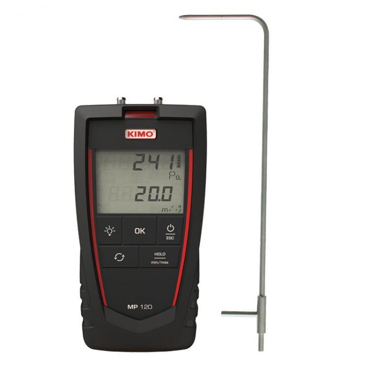 Manometer | Range From -1000 to +1000 Pa | Air Velocity From 0 to 40 m/s