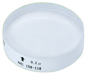 Mitutoyo 158-122 Optical Flat, 0.5" D=1.8", 0.000004"