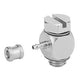 SMC M-3ALU-2 | Barb Elbow Fitting | Miniature Fitting | Series M | Brass | Connection M3 Male | Tube Diameter Barbed 2 mm