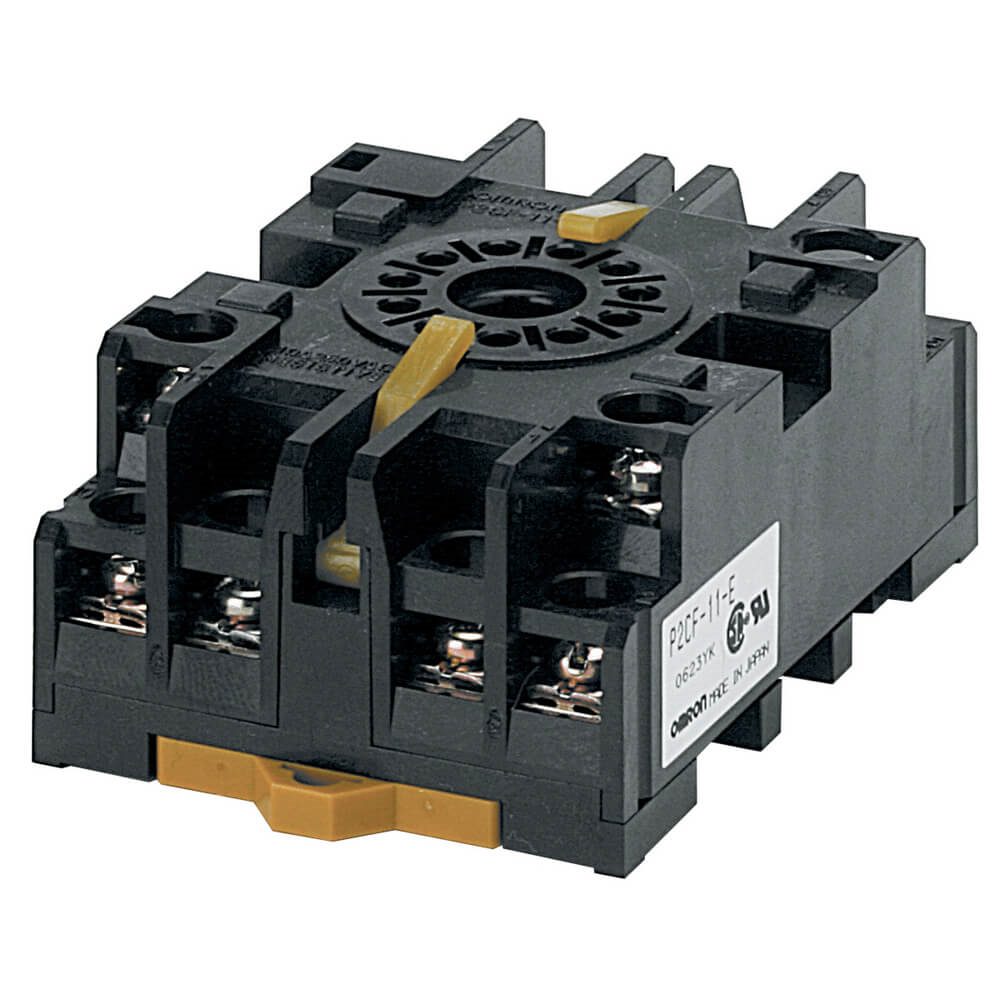 OMRON P2CF-11-E | Socket, DIN rail/surface mounting, 11-pin, screw terminals