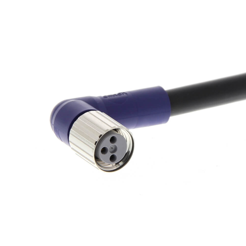OMRON XS3F-LM8PVC3A2M | Sensor connector, M8 3-wire, Angled female connector, PVC, 2m