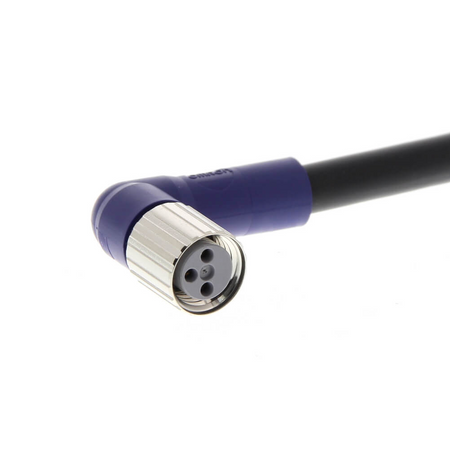 OMRON XS3F-LM8PVC3A2M | Sensor connector, M8 3-wire, Angled female connector, PVC, 2m