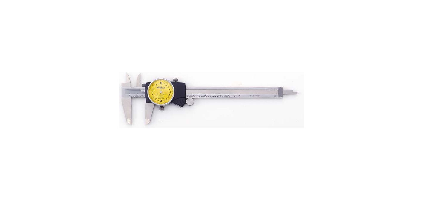 Mitutoyo 505-733 Dial Caliper 0 - 200 mm, Graduation 0.01 mm, 1 mm/rev
