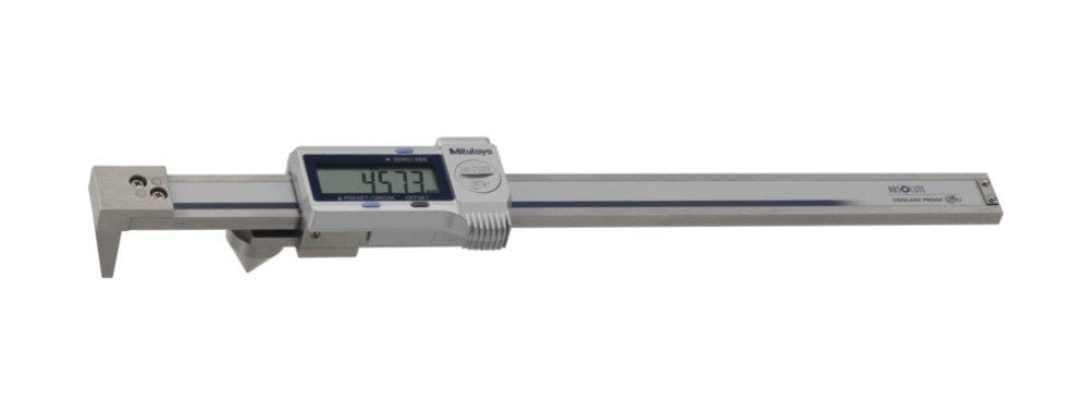 Mitutoyo 573-718-20 | Digital ABS Back-Jaw Caliper | Series 573 | Measurement Edge/Center | Offset 10 mm | Digital Step 0.01 mm | Range 10.1 to 200 mm | Weight 470 g