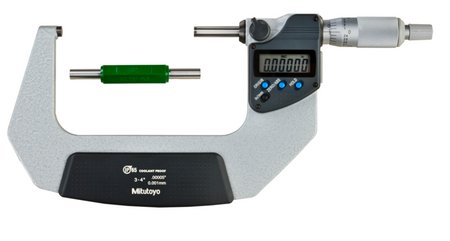 Mitutoyo  293-333-30 | Digital Micrometer IP65  Inch/Metric | Range  3 - 4" (76.2 - 101.6 mm) | with Data Output