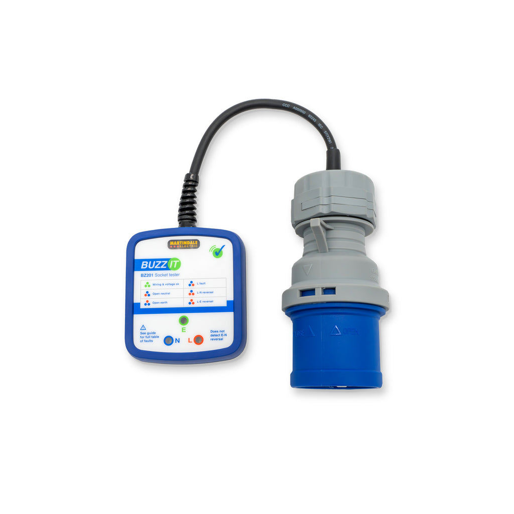 Martindale MARBZ201-32 | BZ201-32 Industrial Socket Tester with Buzzer | 230V 32A, 28 Fault Conditio - generaltechuae