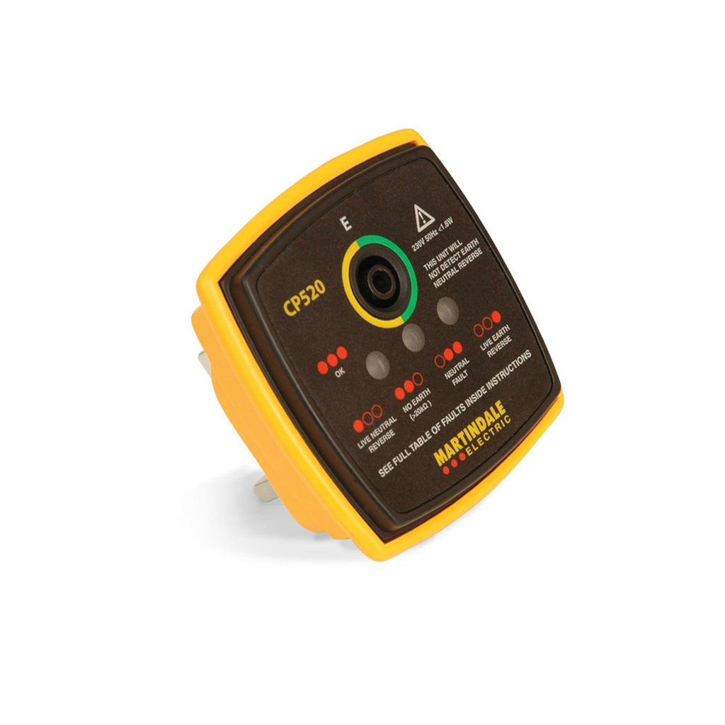 Martindale MARCP520 | CP520 Socket Tester with Earth Test Point | 13A, 4mm Earth - generaltechuae